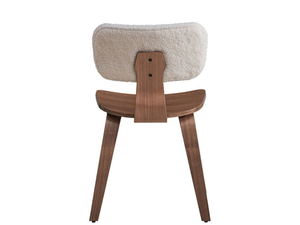Casson - Boucle 7 Walnut Side Chair (Set of 2) - White / Walnut