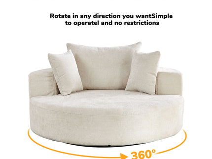 Swivel Chair With Rotating Base For Living Room