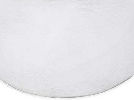 Outdoor Lightweight Concrete End Table With Hourglass Structure - Antique White