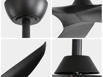 38" Ceiling Fan Without Light With DC Motor And Remote Control
