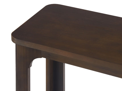 Console Table With Open Arch Cutouts For Living Room Hallway - Espresso