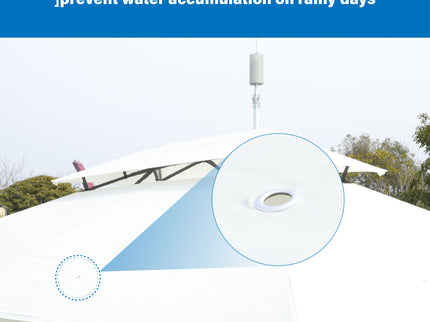 Outdoor Patio Gazebo Tent With Ventilated Double Roof And Sidewall