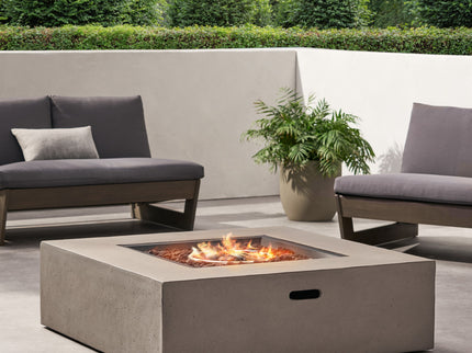 Modern 50, 000 Btu Square Fire Table With Propane Tank