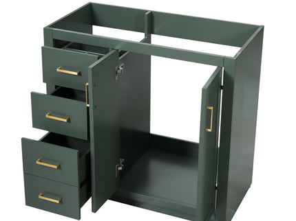 Retro Style Bathroom Vanity, 3 Drawers & Soft Closing Doors