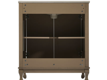 Vintage Double Sink Bathroom Vanity Set With Ceramic Sinks