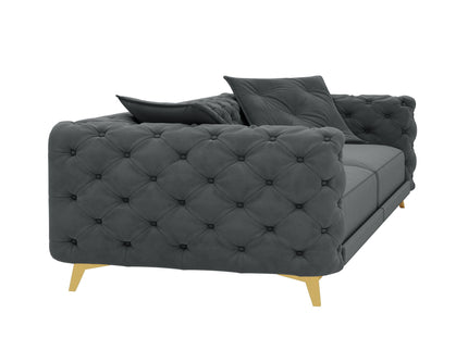 3 In 1 Convertible Sleeper, Deep Seat Pull Out Sofa Bed, Button Tufted