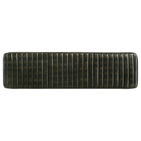 Tufted Cushion Side Bench With Tapered Legs