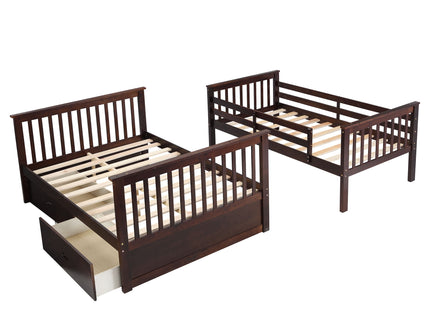Bunk Bed With Ladder, And Safety Guard Rails