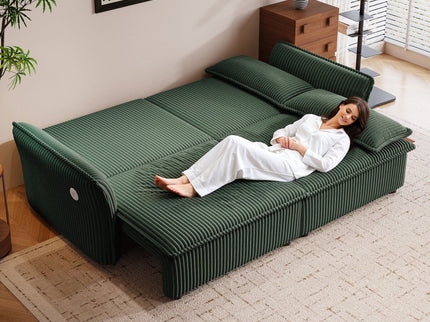 2 In 1 Convertible Sofa Bed, Multi Functional Living Room Furniture