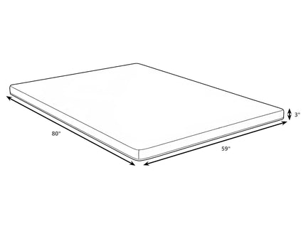 Klamath - 3" Memory Foam Mattress Topper With Breathable Cover And Dual-Layer Support
