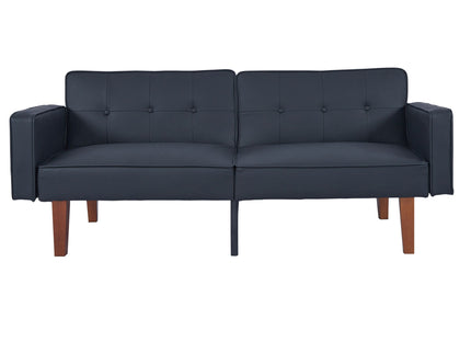 Convertible Futon Sofa Bed With Adjustable Split Back, Twin Size Sleeper Couch - Black