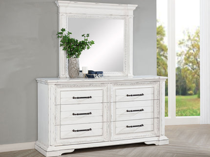6 Drawer Dresser With Mirror - Vintage