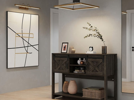 Farmhouse Entryway Table With Sliding Barn Door