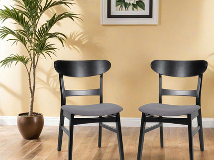 Modern Dining Chair With Upholstered Seat And Wood Frame
