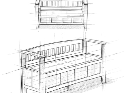 Brooklyn - Handcrafted Entryway Storage Bench
