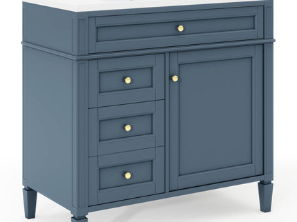 Bathroom Vanity With Top Sink, Storage Cabinet With 2 Drawers And Tip Out Drawer