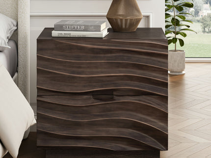 Nightstand With 2 Drawers, No Handles