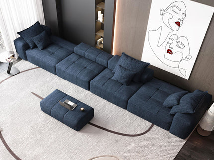 Modern Oversized Diy Combination Modular Sectional Sofa & Pillows