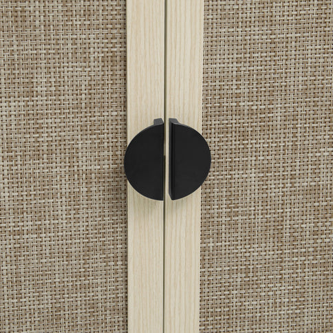 Rattan 4 Door Cabinet, Suitable For Bedroom - Natural