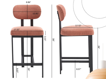 Modern Counter Height Stools (Set of 2)
