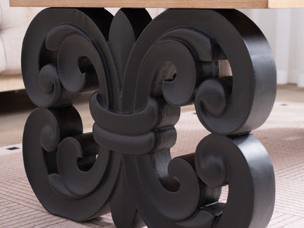 Ornate Scroll Base Coffee Table