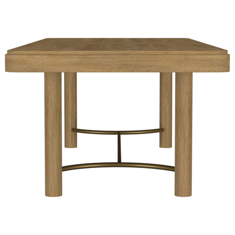 Benson - Extension Leaf Dining Table With Trestle Base - Sand