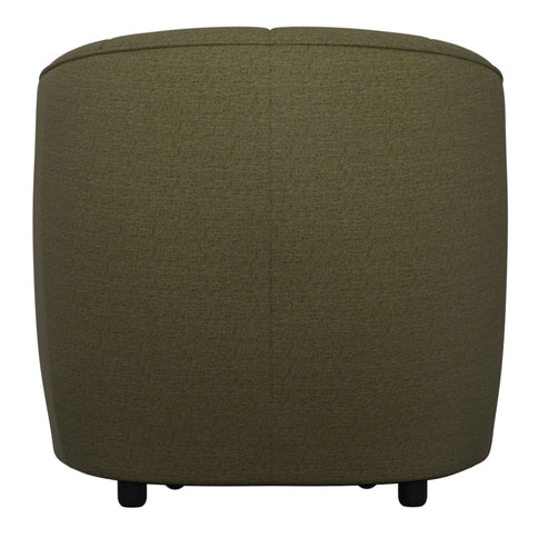 Barrel Chair With Nesting Ottoman - Forest Green