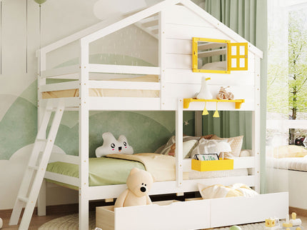 Bunk Bed With Playhouse Roof And Window