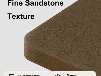 3D LED Sandstone Wall Decor With Simulated Plants, Glass Vase & Remote Control - Light Coffee