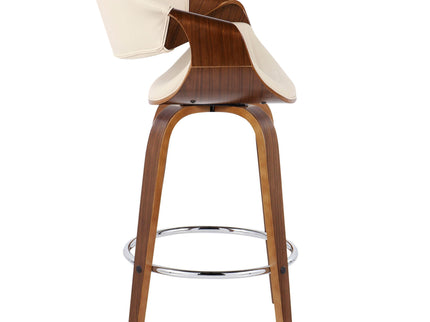 Symphony - Mid Century Modern Fixed Height Counter Stool & Swivel With Round Footrest (Set of 2)