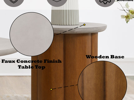 Evenlyn - Faux Concrete Top Table