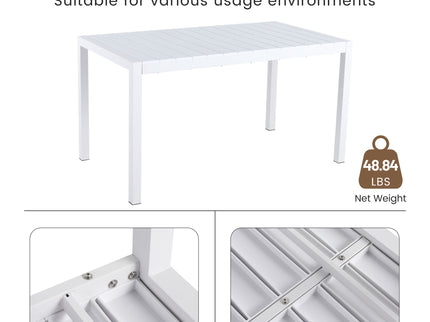 4 Piece Set Of Single Chairs With Long Table