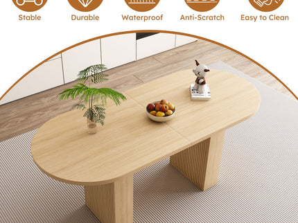 Modern Farmhouse Oval Dining Table With Slim Base