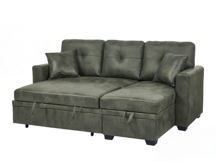 Sectional Sofa With Pull Out Bed, Reversible Chaise