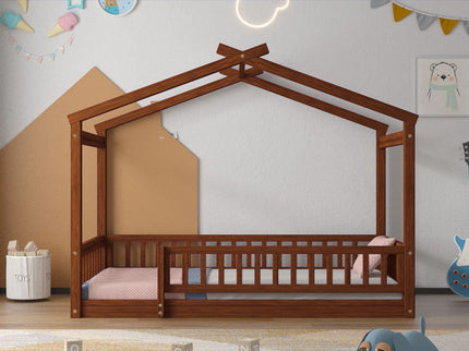 Bed House Bed Frame With Fence
