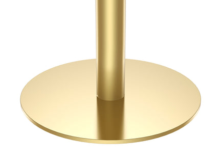 Round Bistro Table - Gold / White