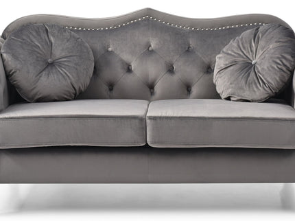 Stylish Flared Arm Loveseat