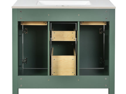 Bathroom Vanity With Sink Combo Set, Modern Bathroom Cabinet With 4 Drawers