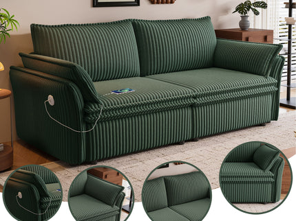 2 In 1 Convertible Sofa Bed, Multi Functional Living Room Furniture