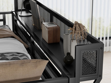 Loft Bed With Storage Shelves, Wardrobe