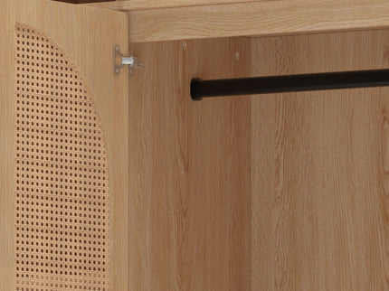 8 Door Armoire Wardrobe With Adjustable Shelves And Hanging Rod
