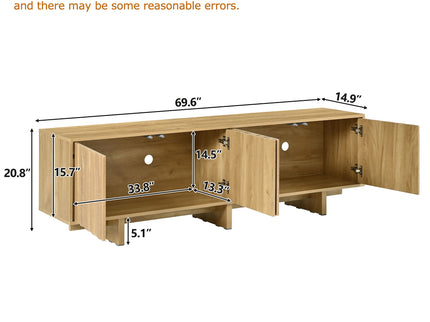Retro Style TV Stand With Wavy Door