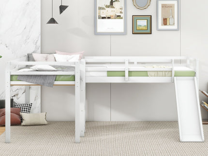 L Shaped Loft Bed With Ladder And Slide