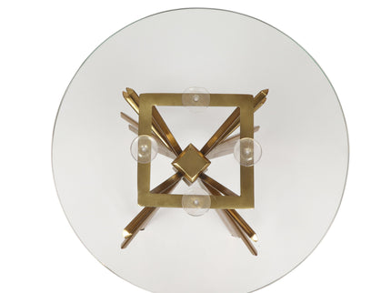 Table With Sunburst Design - Gold