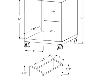 Office, File Cabinet, Printer Cart, Rolling File Cabinet, Mobile, Storage, Contemporary & Modern