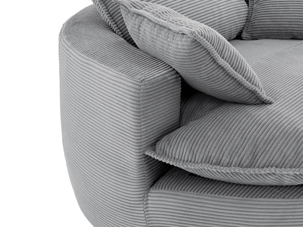 360° Swivel Accent Barrel Chair With Dual Layer Cushion And 3 Removable Pillows