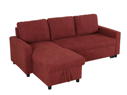 L - Shaped Convertible Sofa Bed With Storage Chaise