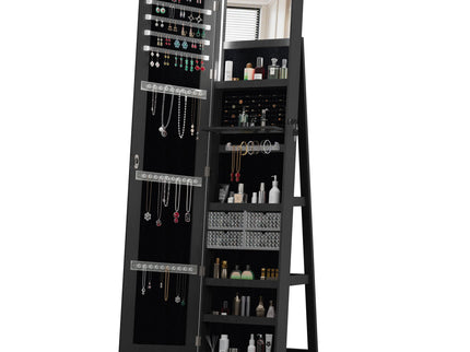 Swivel Jewelry Cabinet With Full Length Mirror