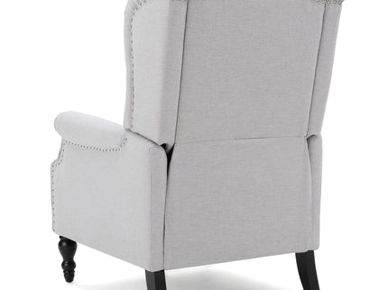 Armchair Recliner With Pushback Mechanism And Wingback Design