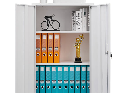 Metal Storage Cabinet With Locking Doors And Adjustable Shelf, Folding Filing Storage Cabinet, Folding Storage Locker Cabinet For Home Office, School, Garage